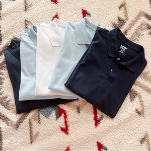 Lands End Boys Interlock long sleeve polo shirt lot